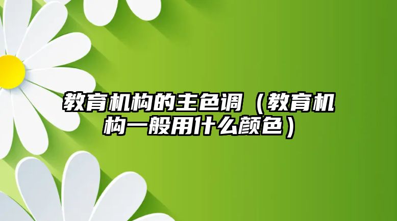 教育機(jī)構(gòu)的主色調(diào)（教育機(jī)構(gòu)一般用什么顏色）