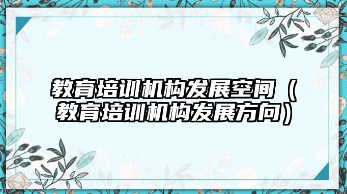 教育培訓機構發(fā)展空間（教育培訓機構發(fā)展方向）