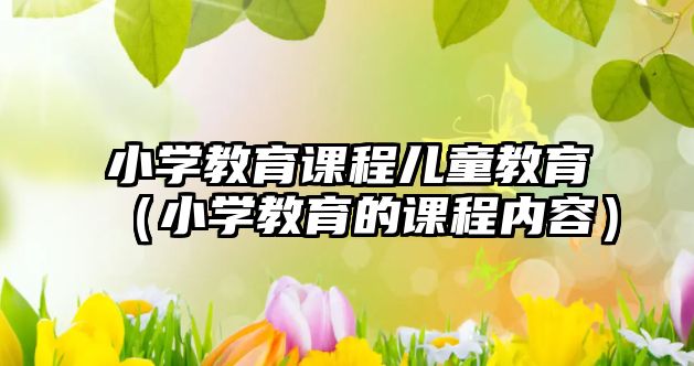 小學(xué)教育課程兒童教育（小學(xué)教育的課程內(nèi)容）