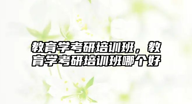 教育學考研培訓班，教育學考研培訓班哪個好