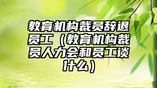 教育機構(gòu)裁員辭退員工（教育機構(gòu)裁員人力會和員工談什么）