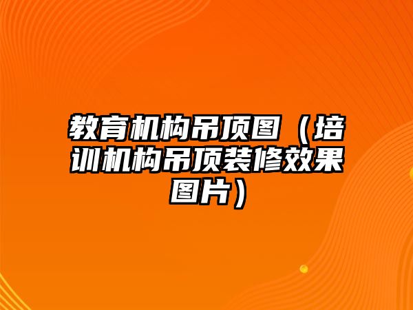 教育機構(gòu)吊頂圖（培訓(xùn)機構(gòu)吊頂裝修效果圖片）