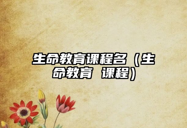 生命教育課程名（生命教育 課程）