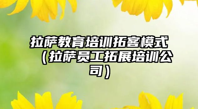 拉薩教育培訓拓客模式（拉薩員工拓展培訓公司）