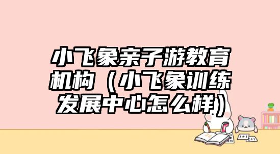 小飛象親子游教育機(jī)構(gòu)（小飛象訓(xùn)練發(fā)展中心怎么樣）