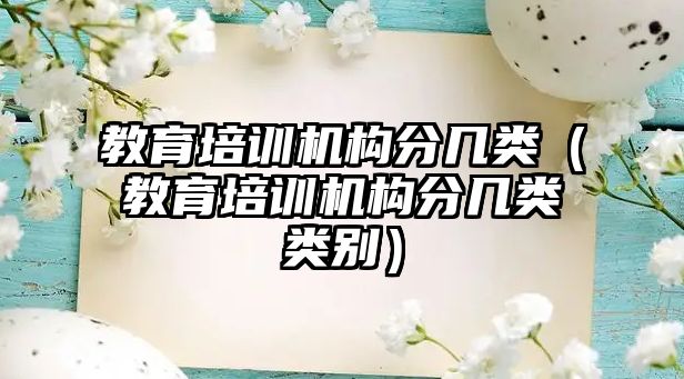 教育培訓機構分幾類（教育培訓機構分幾類類別）