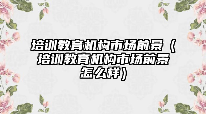 培訓(xùn)教育機(jī)構(gòu)市場(chǎng)前景（培訓(xùn)教育機(jī)構(gòu)市場(chǎng)前景怎么樣）