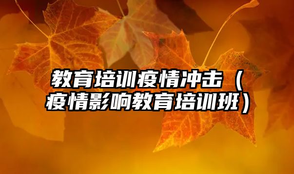 教育培訓(xùn)疫情沖擊（疫情影響教育培訓(xùn)班）