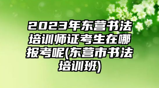 2023年東營書法培訓(xùn)師證考生在哪報(bào)考呢(東營市書法培訓(xùn)班)