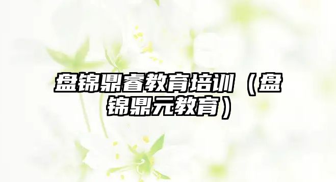 盤錦鼎睿教育培訓（盤錦鼎元教育）