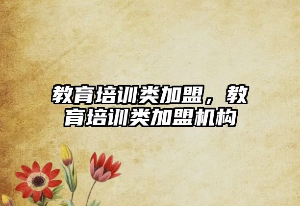 教育培訓(xùn)類加盟，教育培訓(xùn)類加盟機(jī)構(gòu)