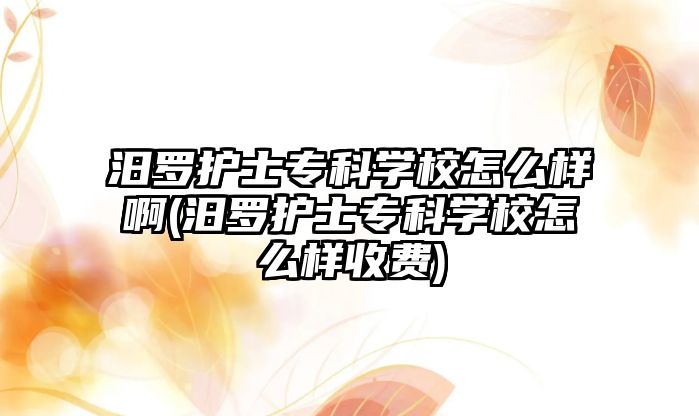 汨羅護士專科學(xué)校怎么樣啊(汨羅護士專科學(xué)校怎么樣收費)