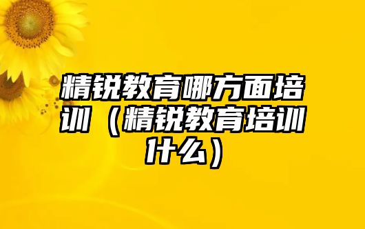 精銳教育哪方面培訓(xùn)（精銳教育培訓(xùn)什么）