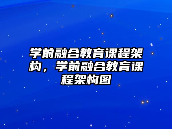 學(xué)前融合教育課程架構(gòu)，學(xué)前融合教育課程架構(gòu)圖