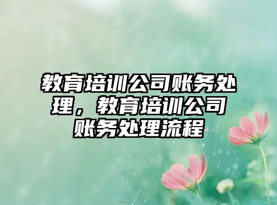 教育培訓(xùn)公司賬務(wù)處理，教育培訓(xùn)公司賬務(wù)處理流程