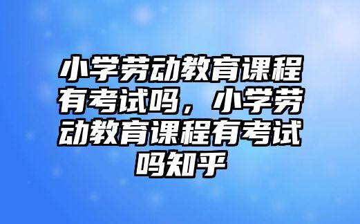 小學(xué)勞動教育課程有考試嗎，小學(xué)勞動教育課程有考試嗎知乎