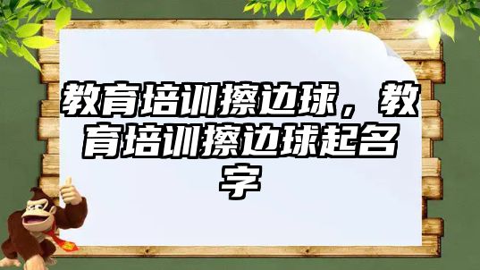 教育培訓擦邊球，教育培訓擦邊球起名字