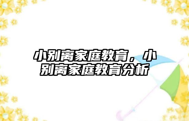 小別離家庭教育，小別離家庭教育分析