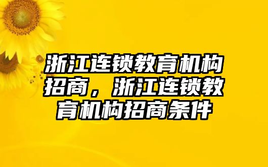 浙江連鎖教育機構(gòu)招商，浙江連鎖教育機構(gòu)招商條件