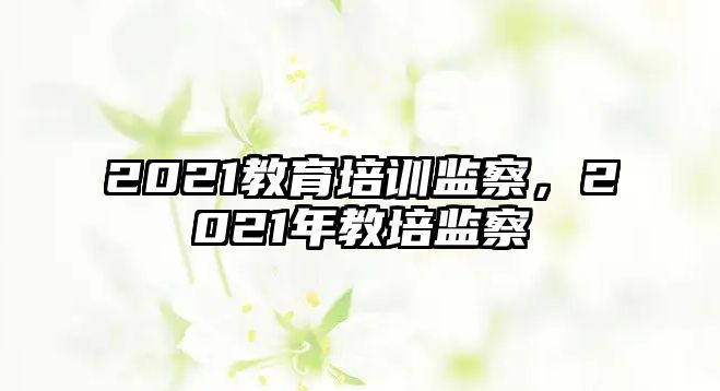 2021教育培訓(xùn)監(jiān)察，2021年教培監(jiān)察