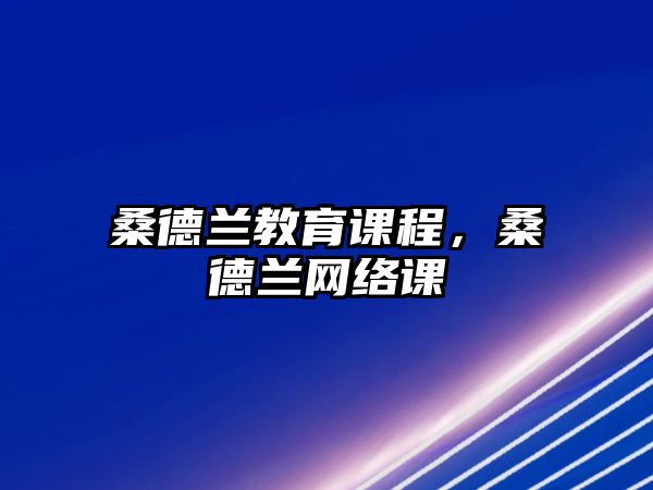 桑德蘭教育課程，桑德蘭網(wǎng)絡(luò)課