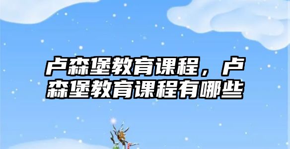 盧森堡教育課程，盧森堡教育課程有哪些