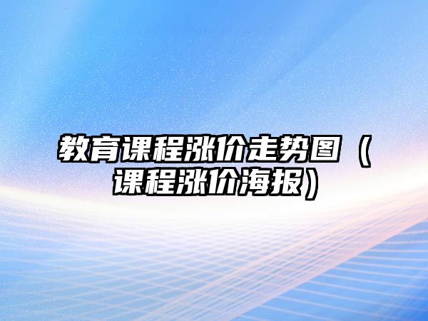 教育課程漲價走勢圖（課程漲價海報）