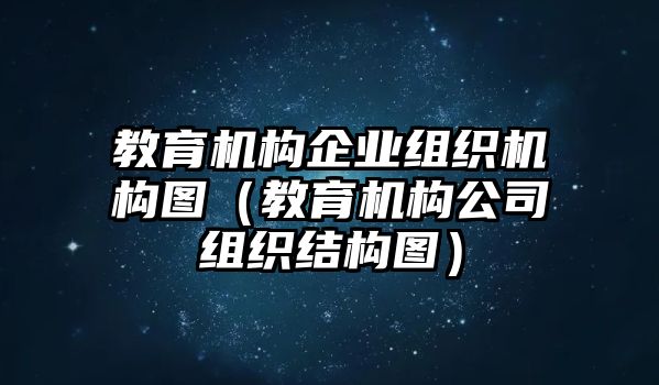 教育機構(gòu)企業(yè)組織機構(gòu)圖（教育機構(gòu)公司組織結(jié)構(gòu)圖）