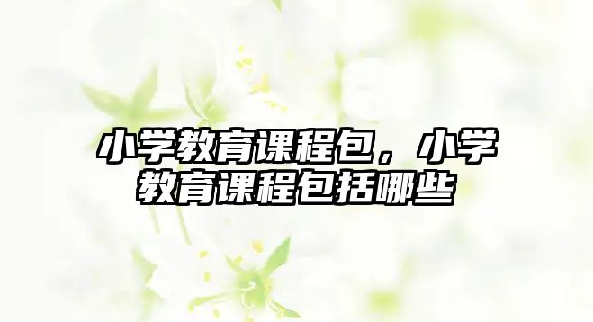 小學(xué)教育課程包，小學(xué)教育課程包括哪些