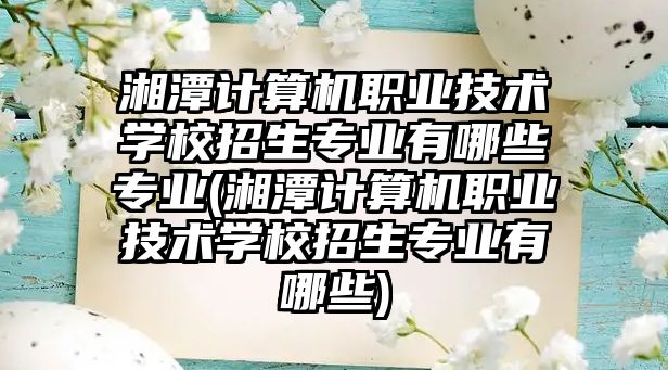 湘潭計算機職業(yè)技術(shù)學(xué)校招生專業(yè)有哪些專業(yè)(湘潭計算機職業(yè)技術(shù)學(xué)校招生專業(yè)有哪些)