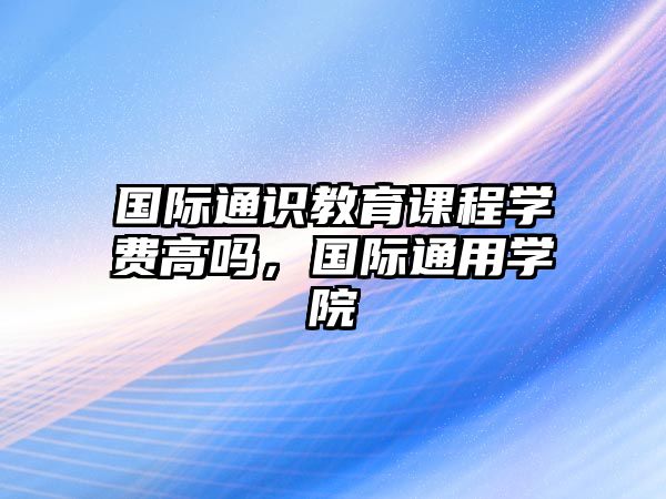 國際通識教育課程學(xué)費(fèi)高嗎，國際通用學(xué)院