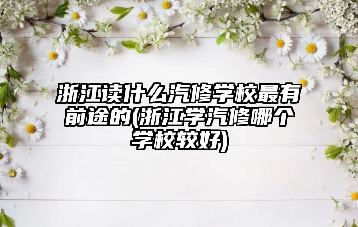 浙江讀什么汽修學(xué)校最有前途的(浙江學(xué)汽修哪個學(xué)校較好)