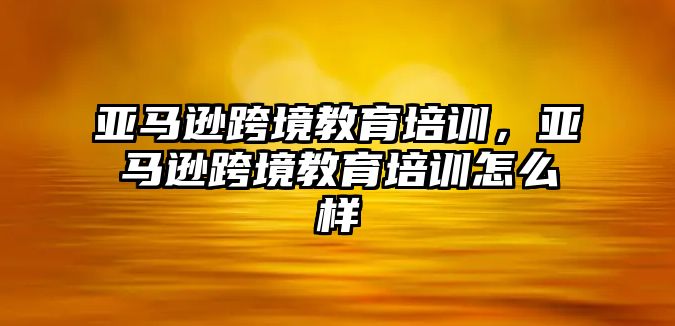 亞馬遜跨境教育培訓(xùn)，亞馬遜跨境教育培訓(xùn)怎么樣