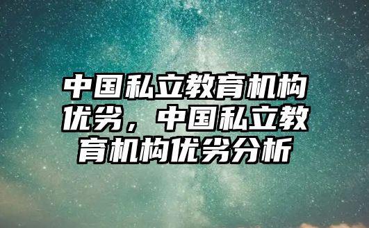 中國私立教育機(jī)構(gòu)優(yōu)劣，中國私立教育機(jī)構(gòu)優(yōu)劣分析