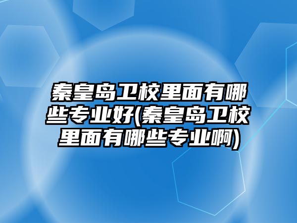 秦皇島衛(wèi)校里面有哪些專業(yè)好(秦皇島衛(wèi)校里面有哪些專業(yè)啊)