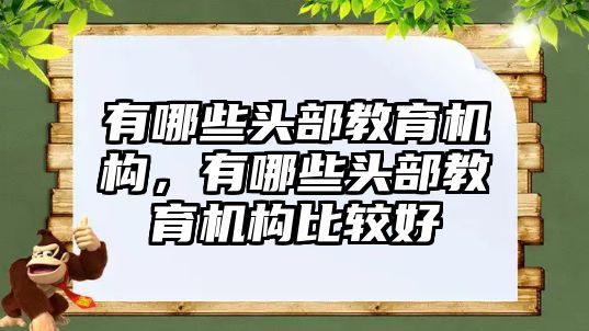 有哪些頭部教育機(jī)構(gòu)，有哪些頭部教育機(jī)構(gòu)比較好