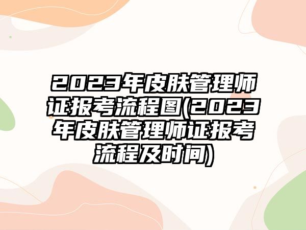 2023年皮膚管理師證報考流程圖(2023年皮膚管理師證報考流程及時間)