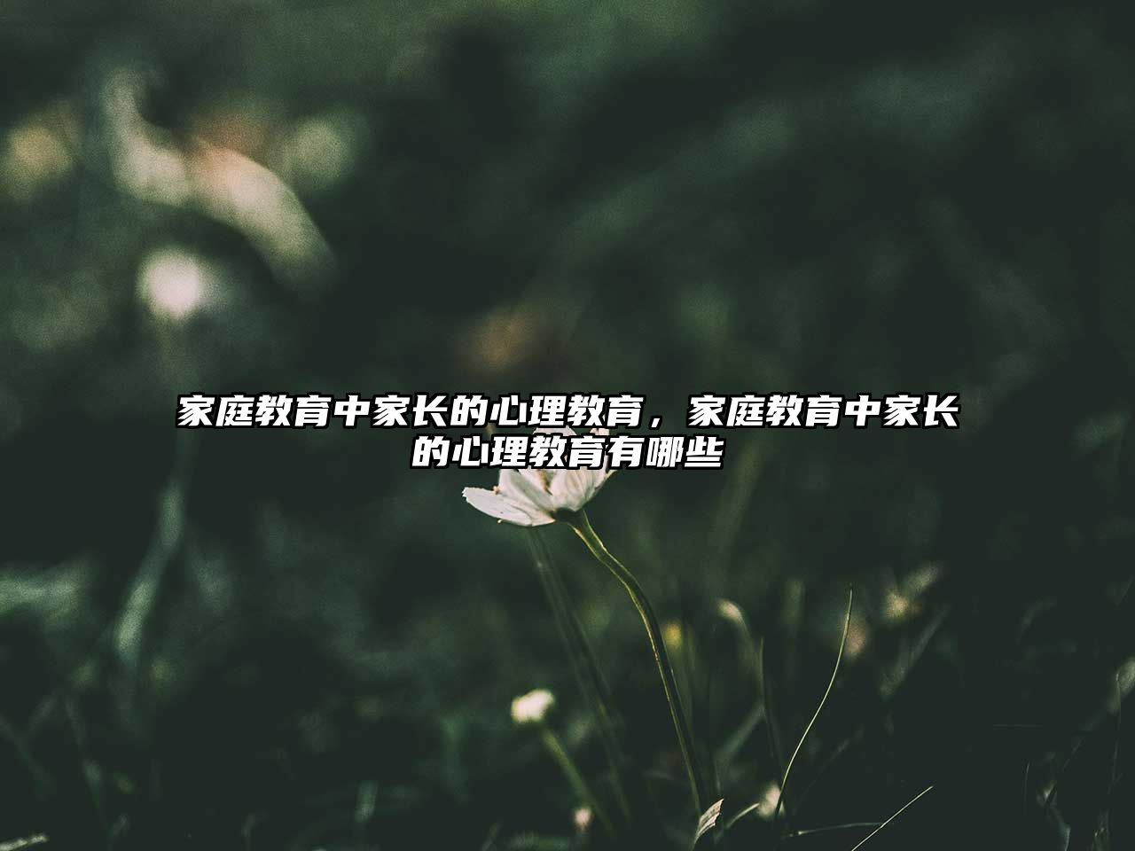 家庭教育中家長(zhǎng)的心理教育，家庭教育中家長(zhǎng)的心理教育有哪些