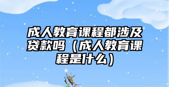 成人教育課程都涉及貸款嗎（成人教育課程是什么）