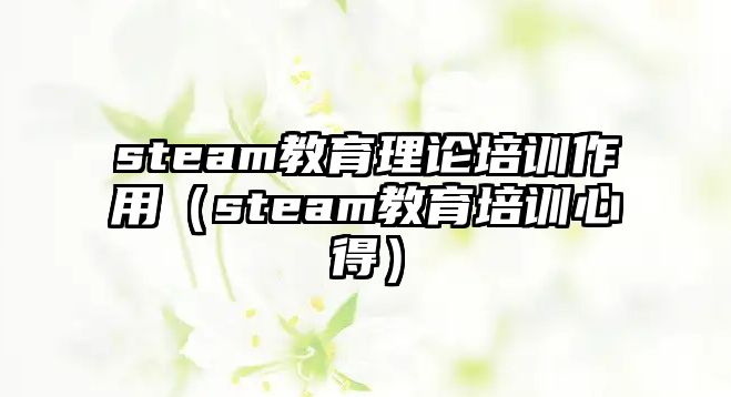 steam教育理論培訓(xùn)作用（steam教育培訓(xùn)心得）