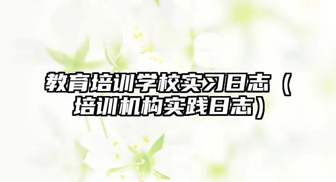 教育培訓學校實習日志（培訓機構(gòu)實踐日志）