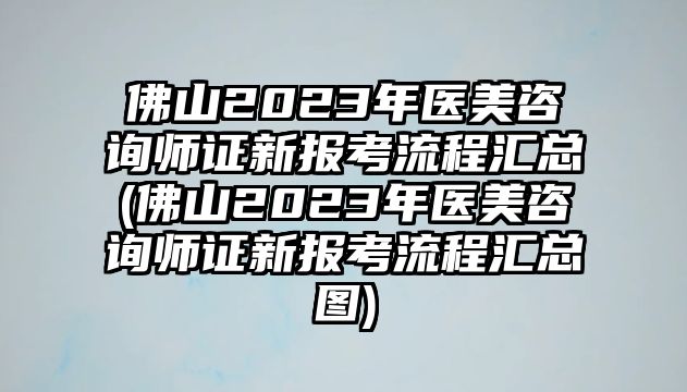 佛山2023年醫(yī)美咨詢師證新報(bào)考流程匯總(佛山2023年醫(yī)美咨詢師證新報(bào)考流程匯總圖)