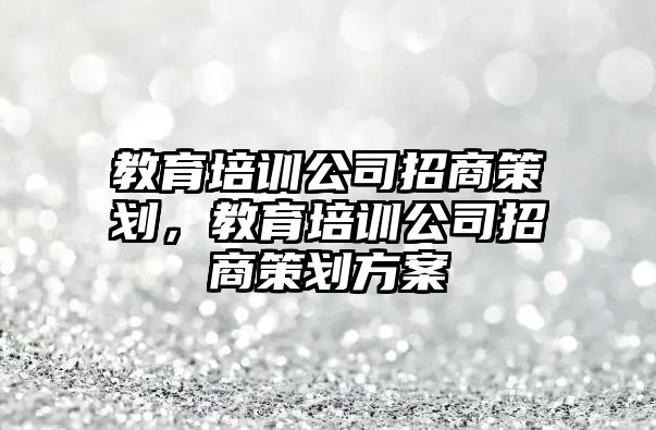 教育培訓(xùn)公司招商策劃，教育培訓(xùn)公司招商策劃方案