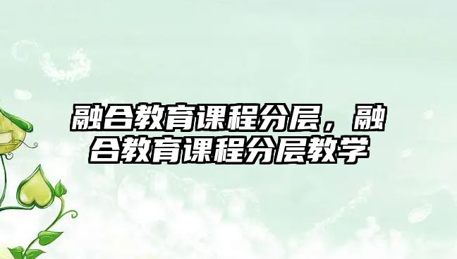 融合教育課程分層，融合教育課程分層教學(xué)