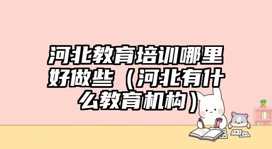 河北教育培訓哪里好做些（河北有什么教育機構(gòu)）