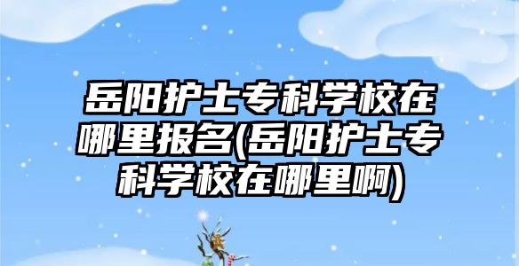 岳陽護士專科學校在哪里報名(岳陽護士專科學校在哪里啊)