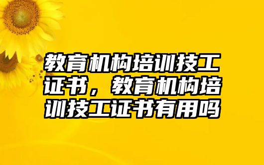 教育機(jī)構(gòu)培訓(xùn)技工證書(shū)，教育機(jī)構(gòu)培訓(xùn)技工證書(shū)有用嗎