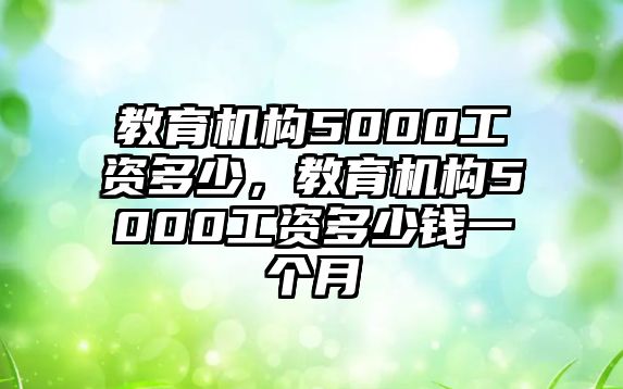 教育機構5000工資多少，教育機構5000工資多少錢一個月