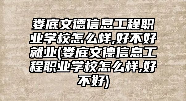 婁底文德信息工程職業(yè)學(xué)校怎么樣,好不好就業(yè)(婁底文德信息工程職業(yè)學(xué)校怎么樣,好不好)