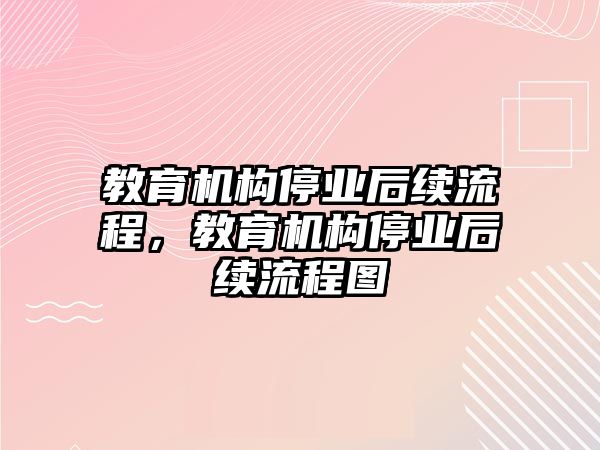 教育機構(gòu)停業(yè)后續(xù)流程，教育機構(gòu)停業(yè)后續(xù)流程圖